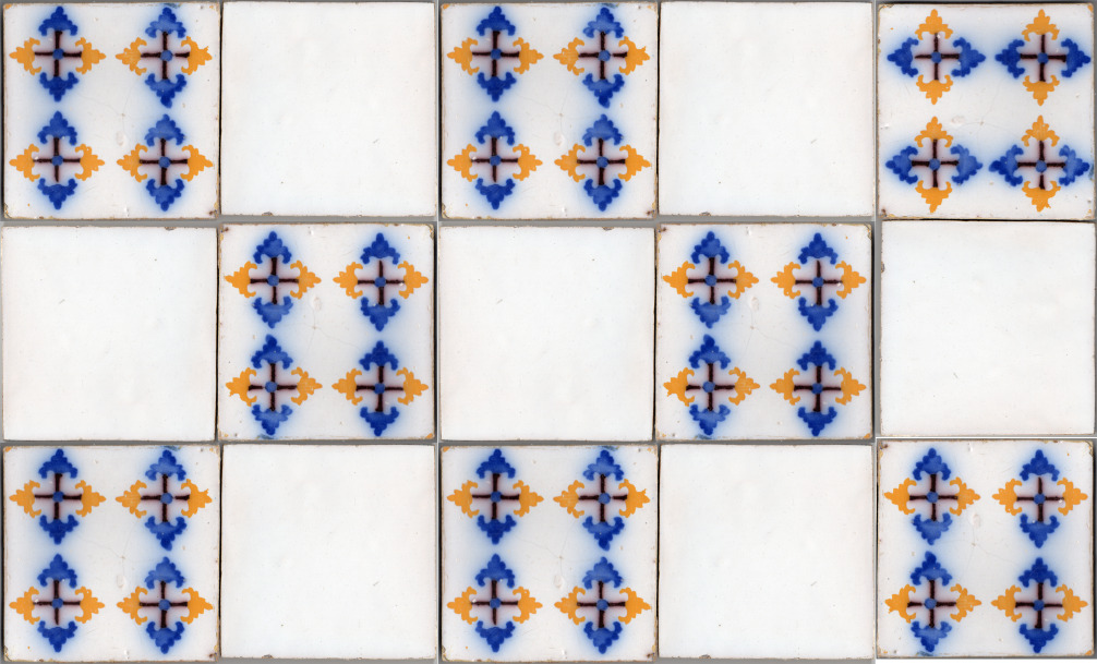 15 Original Antique Tiles Ca1870 France Pas Calais Provecal Style Rr Backsplash