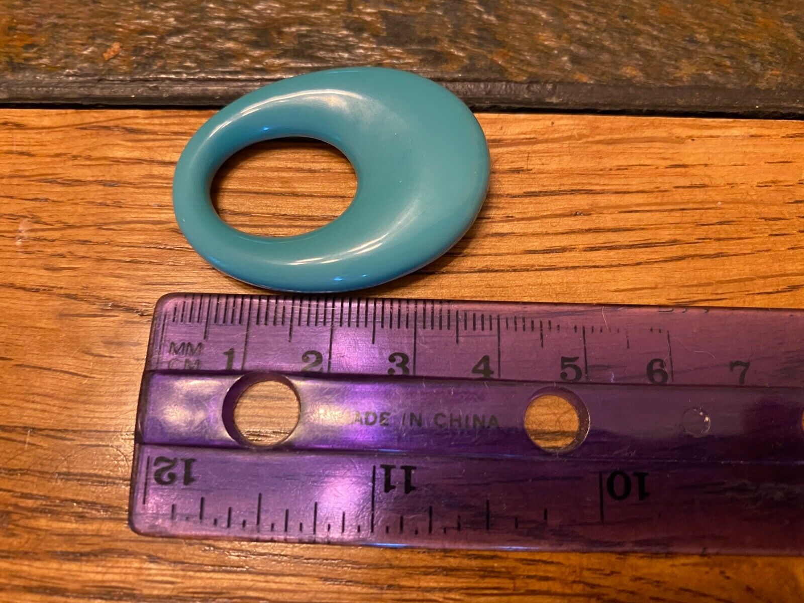 40mm Vintage Ceramic-glass Donut Go Go Beads Turquoise (10qty)