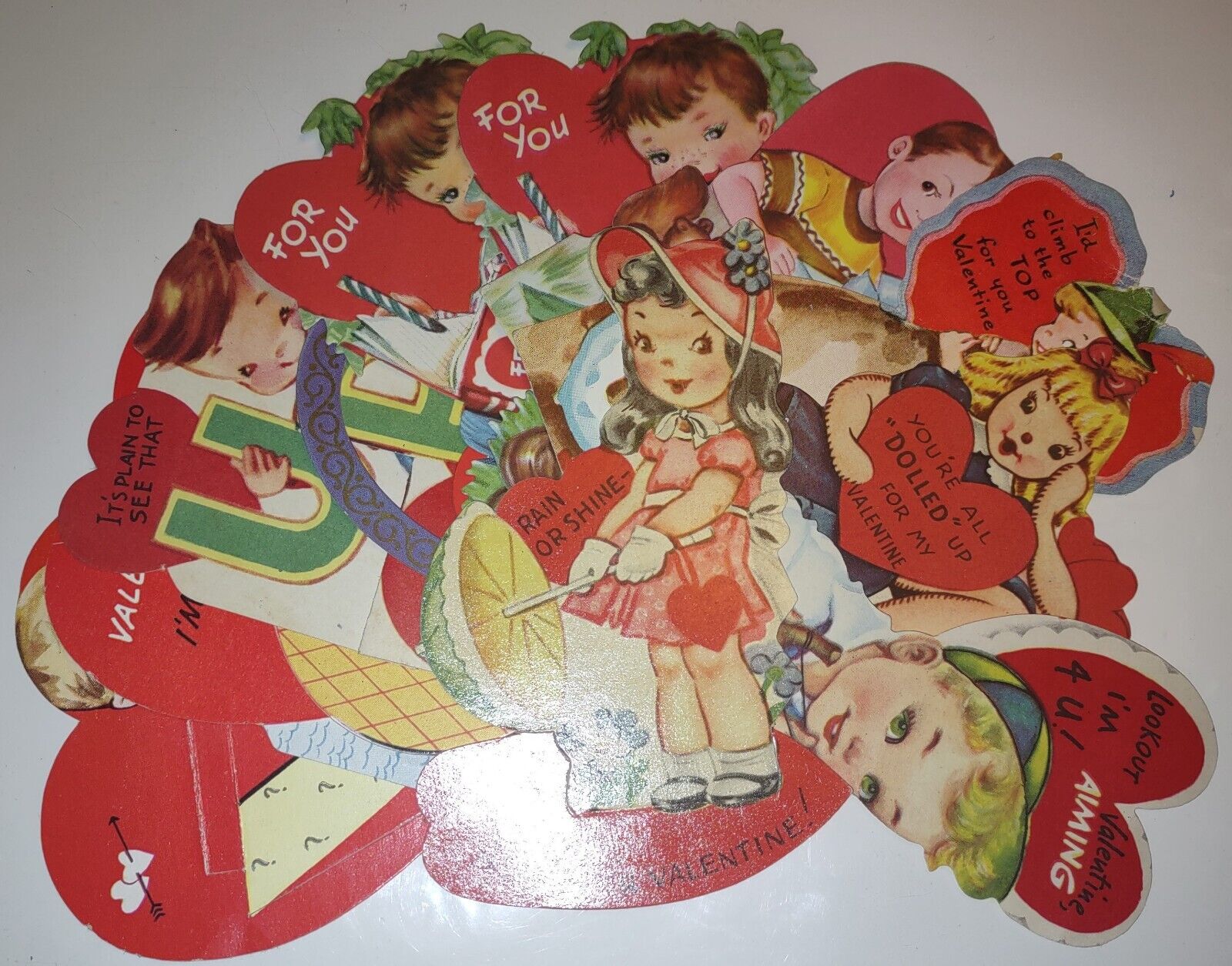 Lot Of 11 Vintage Valentine’s Day Kids Letters