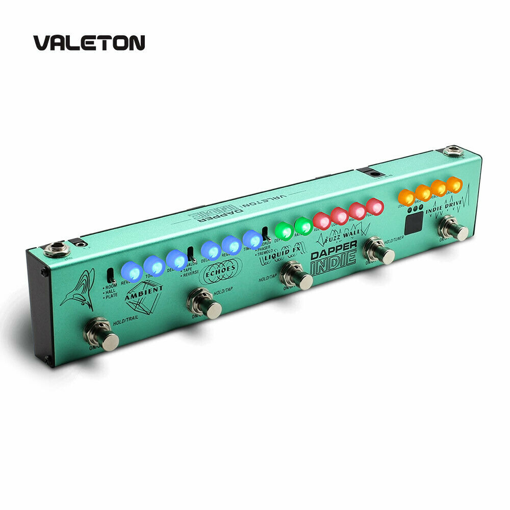 Valeton Guitar Multi Effects Pedal Distortion Reverb Delay Chorus Dapper Indie