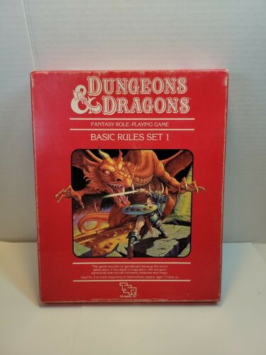 Dungeons And Dragons Set 1 Basic Rules 1011 With Dice Tsr 1st Print May 1983 Vtg