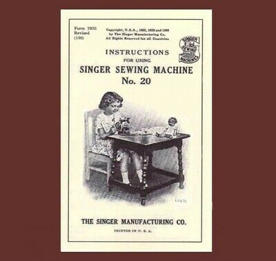 Singer 20 Toy Child Sewing Machine Manual Instructions (1936)
