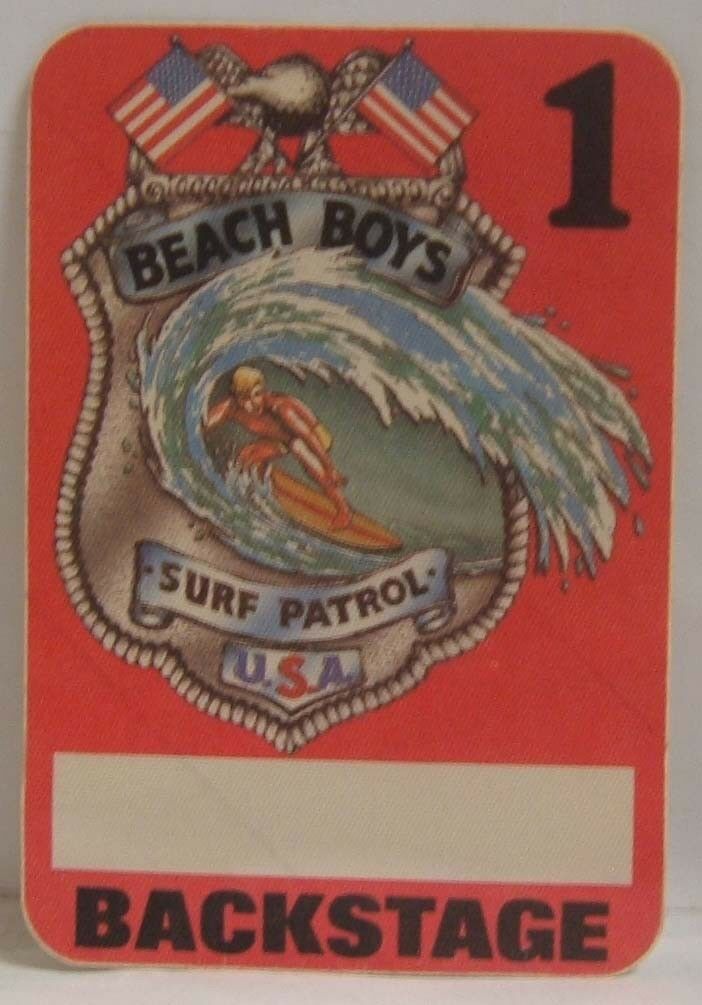 Beach Boys - Original Concert Tour Cloth Backstage Pass