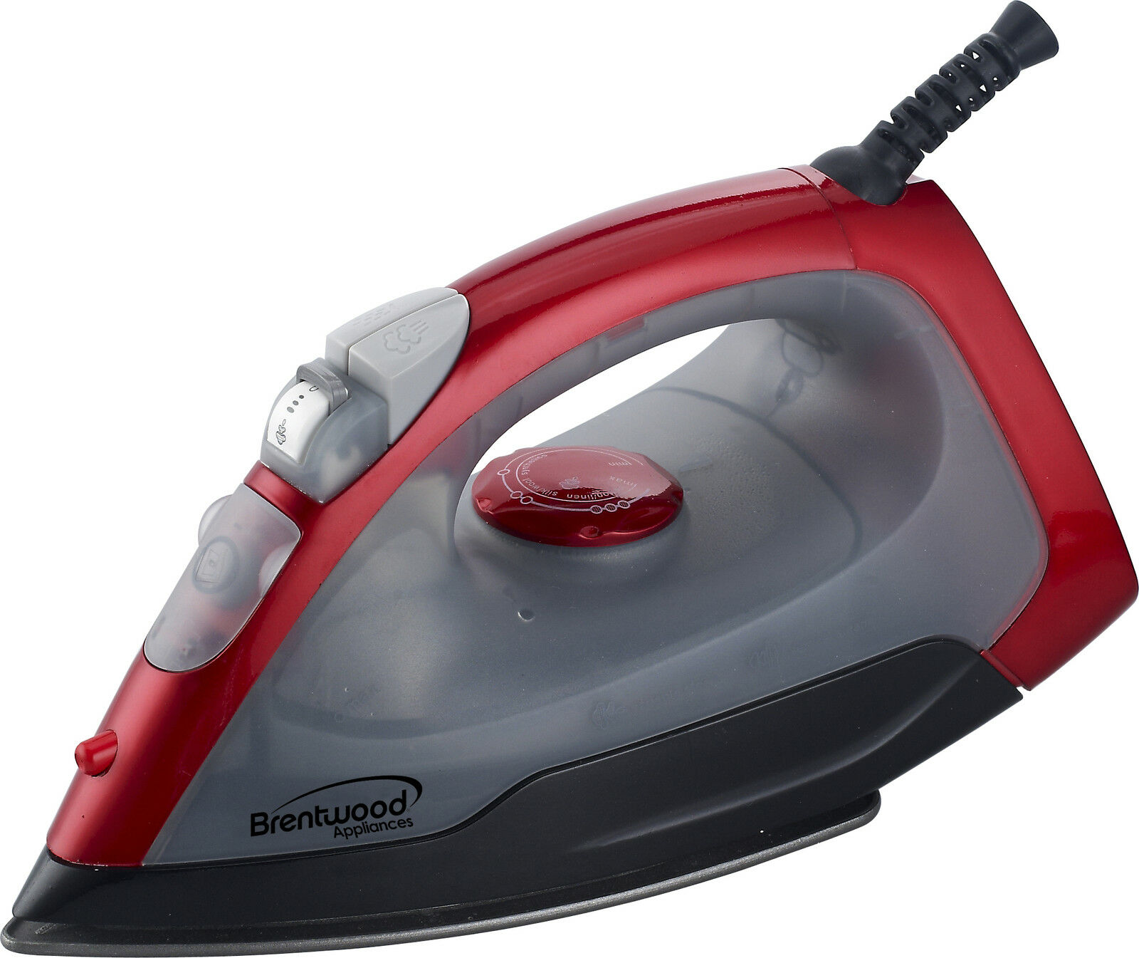 Brentwood Appliances Steam Dry Spray Clothes Electric Iron Red