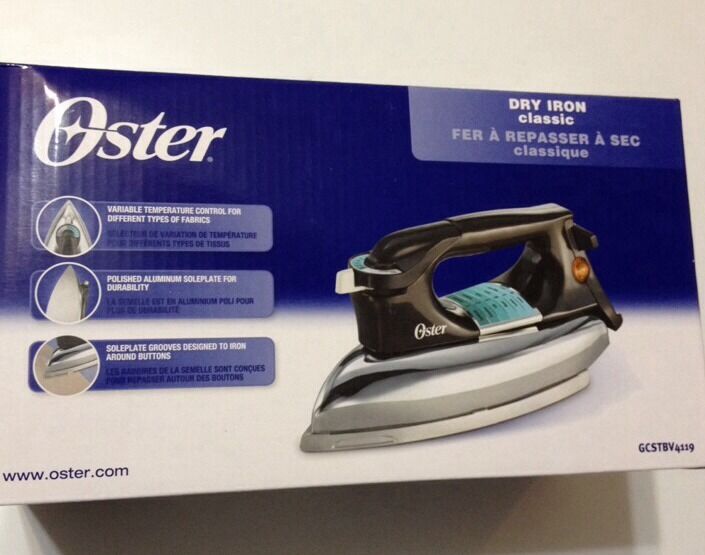 Genuine Oster Heavyweight Classic Dry Iron Gcstbv4119 Osterizer Clothing Iron!
