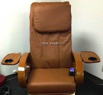 Cappuccino Massage Seat Back Pillow Cushion Upholstery Cover Pedicure Spa Chair