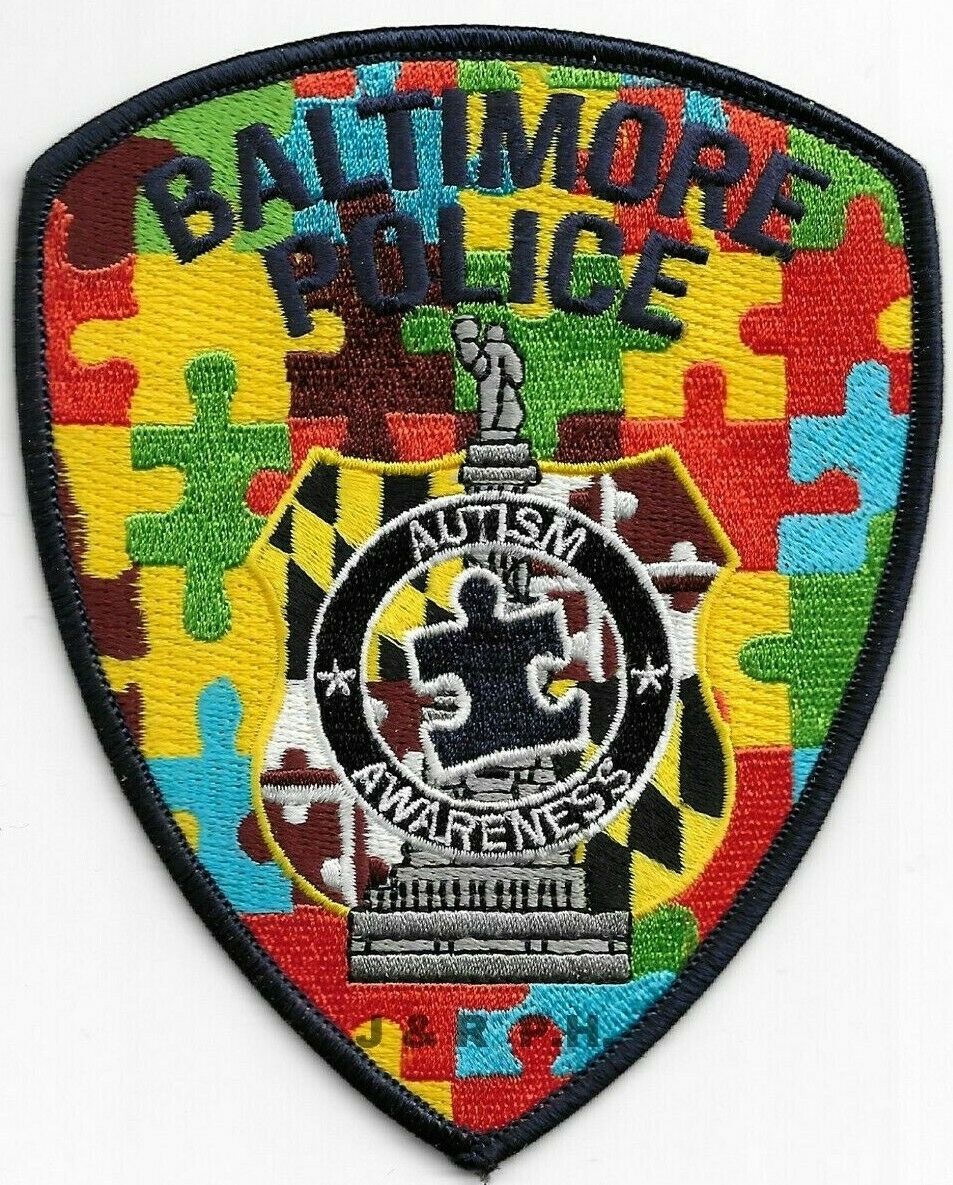 *new* Baltimore City Autism Awareness, Md (4" X 5") Shoulder Police Patch (fire)