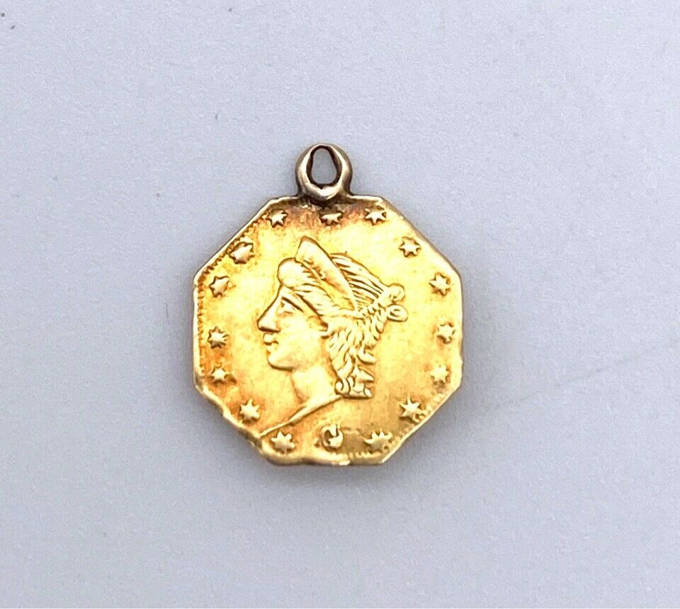 Usa 1864-c Rare 1.4 Dollar California Gold Rare Shield Variety Liberty Bust