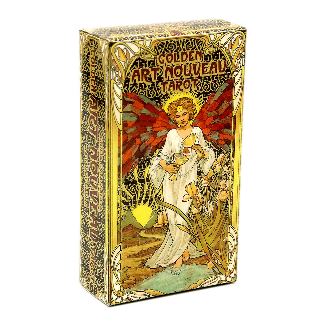 Golden Art Nouveau Tarot Cards Rider Waite Divination Board Party Game Gift 78