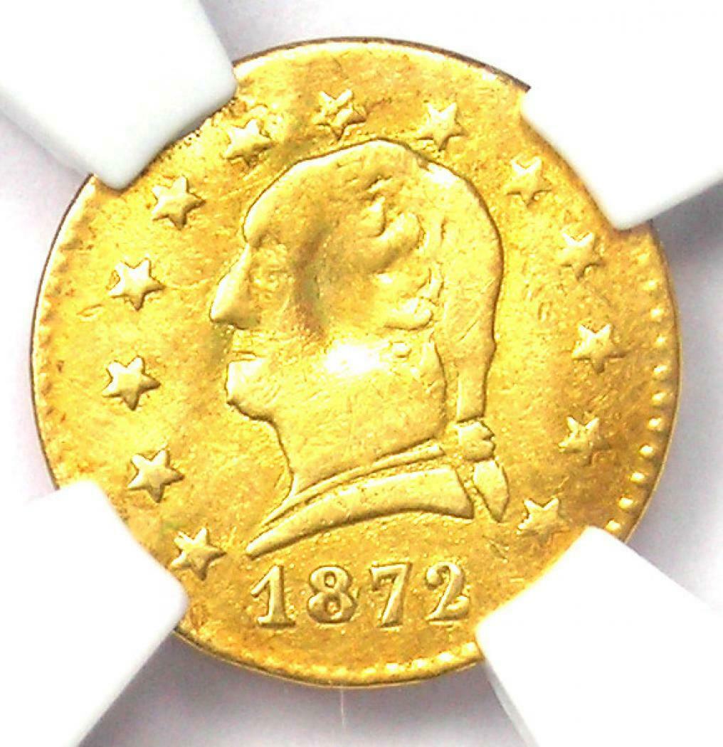 1872 Washington California Gold Quarter 25c Bg-818 - Certified Ngc Xf Details